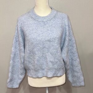 Topshop Light Blue Cowl Neck Sweater size medium
